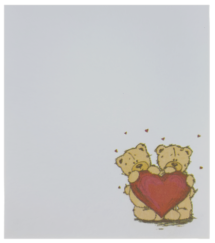 Бумага с липким слоем, стикер "Медвежата с Сердцем" 30 листов AS-0523, Р-0119