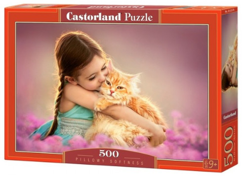 Игрушка Пазл 500 Девочка с рыжим котенком 47 х 33 см Castorland B-52370 Игрушка Пазл 500 Девочка с рыжим котенком 47 х 33 см Castorland B-52370