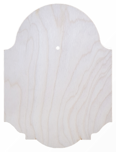 Основа для часов из фанеры 4 мм № 9 Фигурная с циферблатом сверху 25 x 33 см AS-4558, В-0171