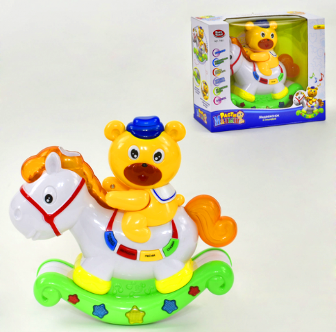 Игрушка Ночник Медвежонок на лошадке, свет, звук 7481 Игрушка Ночник Медвежонок на лошадке, свет, звук 7481