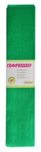Бумага гофриованная 1 Вересня металлизированная зеленая 20 % 50 г (50 х 200 см) 703005