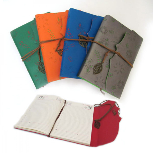 Ежедневник А5 JO кожзаменитель, Бабочки, на кожаном шнурке 162322