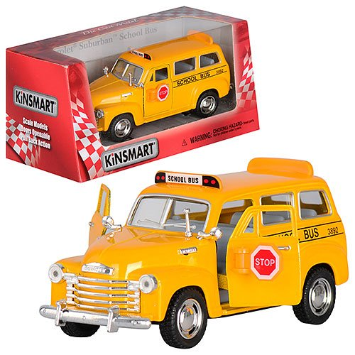 Машинка Kinsmart Chevrolet Suburban Школьное Такси 1950 год KT5005W Машинка Kinsmart Chevrolet Suburban Школьное Такси 1950 год KT5005W