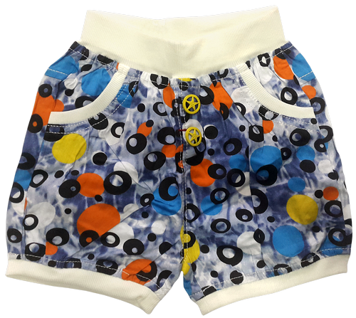 Шорты х/б р. 2-5 л. в яркий кружок 14718