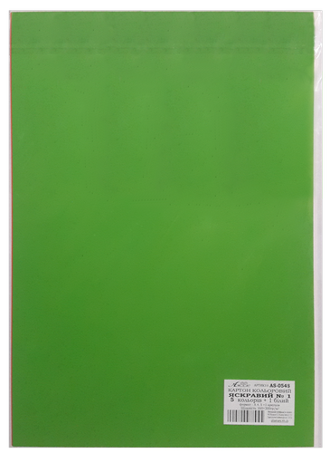 Картон цветной с двух сторон Атлас № 1 яркий 6 листов AS-0548 фото 2