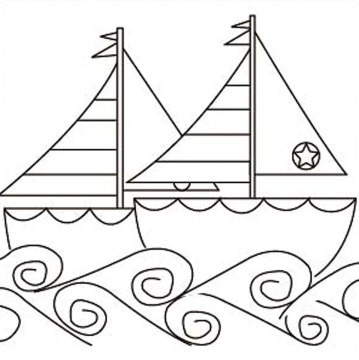 Холст с контуром Кораблики на подрамнике 25 х 25 см 951011 Холст с контуром Кораблики на подрамнике 25 х 25 см 951011