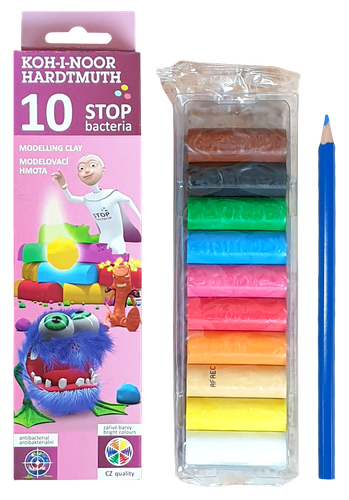 Пластилин Koh-i-Noor Stop bacteria 10 цветов 200 гр годен до 21г. 131810 фото 2 Пластилин Koh-i-Noor Stop bacteria 10 цветов 200 гр годен до 21г. 131810 фото 2