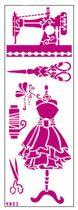 Трафарет для декора мягкий, самоклеящийся № 4023 ТМ-4023