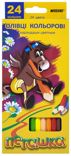 Карандаши цветные Marco Пегашка 24 цветов шестигранные 1010-24СВ