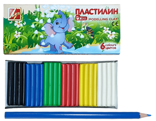 Пластилин Луч Зоо Мини 6 цветов 81 гр 19С1271-08  фото 2