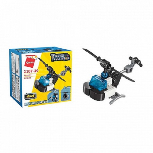 Игрушка Конструктор Qman Вертолет Полиция 3в1 32 детали 2107-10 Игрушка Конструктор Qman Вертолет Полиция 3в1 32 детали 2107-10