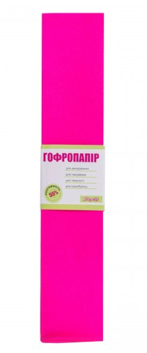 Бумага гофрированная 1 Вересня темно-розовая 55 % 26,4 г (50 х 200 см) 701518