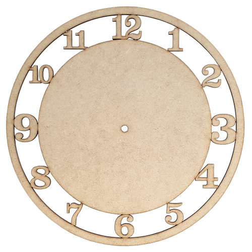 Основа для часов из МДФ № 3 Круглая с арабскими цифрами d = 30 см AS-6503