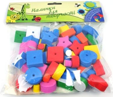 Наклейки 1 Вересня Геометрические фигуры, 72 шт цветные, мягкие, объемные 950206