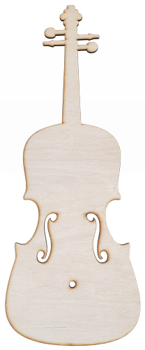 Основа для часов из фанеры 4 мм № 13 Скрипка 19 x 48 см AS-4562, В-0235