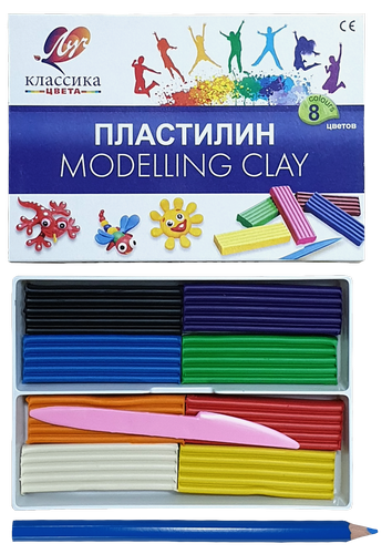Пластилин Луч "Классика" 8 цветов 160 гр 12С 867-08 фото 2 Пластилин Луч "Классика" 8 цветов 160 гр 12С 867-08 фото 2