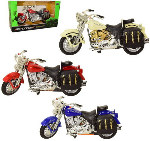 Модель Автопром Мотоцикл металлический инерционный 17см  7749, 7750, 7751
