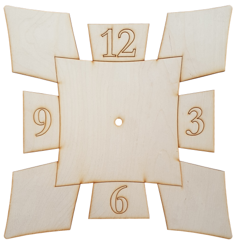 Основа для часов из фанеры 4 мм № 19 Квадрат с ромбами 30 см AS-4568, В-0411 Основа для часов из фанеры 4 мм № 19 Квадрат с ромбами 30 см AS-4568, В-0411