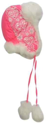 Шапочка ушанка для девочки подростковая, плащевка с белым мехом 13931 Шапочка ушанка для девочки подростковая, плащевка с белым мехом 13931