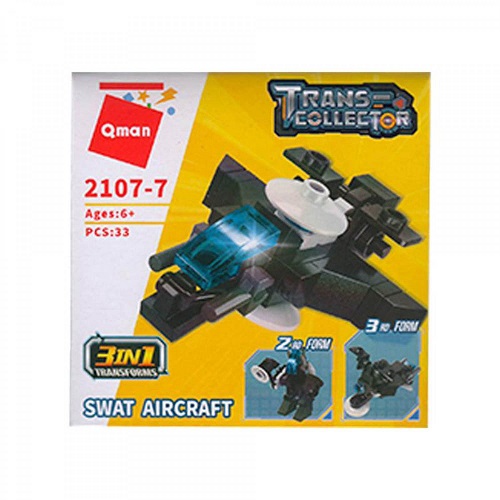 Игрушка Конструктор Qman Самолет 3в1 33 детали 2107-7 Игрушка Конструктор Qman Самолет 3в1 33 детали 2107-7