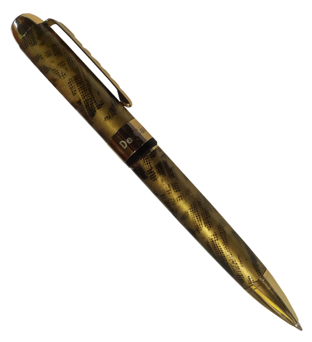 Ручка шариковая De Cambr BP250-15,9 желтая мраморная 02771