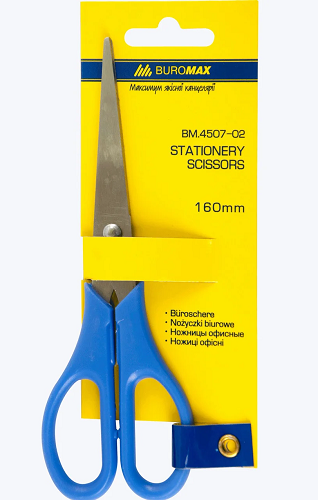 Ножницы Buromax 160 мм с пластиковыми ручками 4507