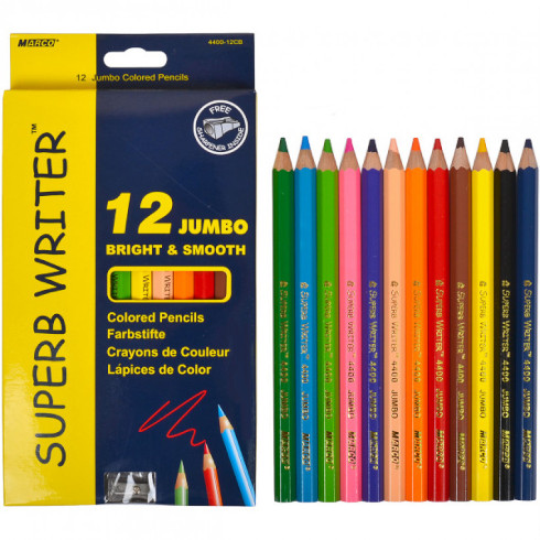 Карандаши цветные Marco Superb Writer Jumbo 12 цветов 4400-12