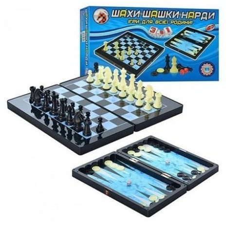 Игра Настольная Шашки, Шахматы, Нарды 3в1 МС1178 Игра Настольная Шашки, Шахматы, Нарды 3в1 МС1178