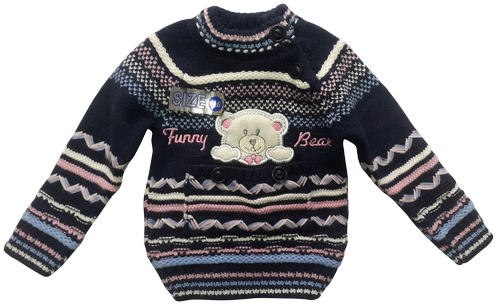Свитер вязаный с мишкой Funny р.6,12,18 13197