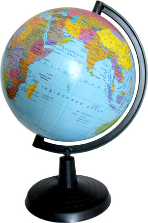 Глобус политический 22 см пластик  00169