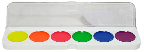 Акварель набор Луч Флуоресцентная 6 цветов 21С 1395-08 фото 2