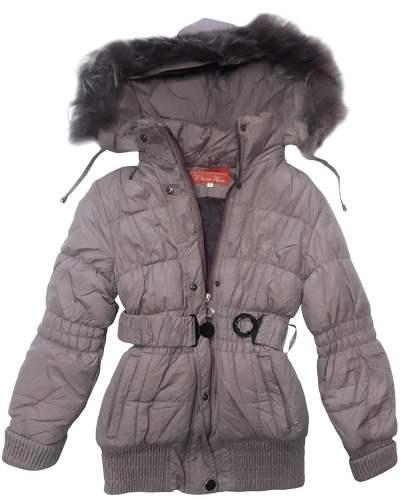 Куртка зимняя для девочки р.L, сиреневая однотонная 13934