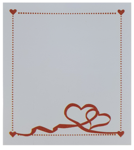 Бумага с липким слоем, стикер "Сердечки красные" 30 листов AS-0520, Р-0116