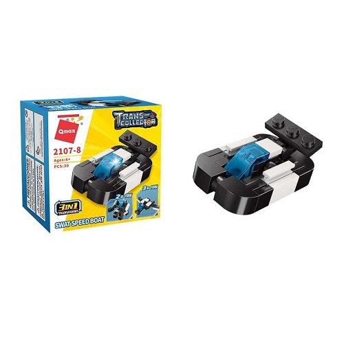 Игрушка Конструктор Qman Катер Полиция 3в1 30 детали 2107-8 Игрушка Конструктор Qman Катер Полиция 3в1 30 детали 2107-8
