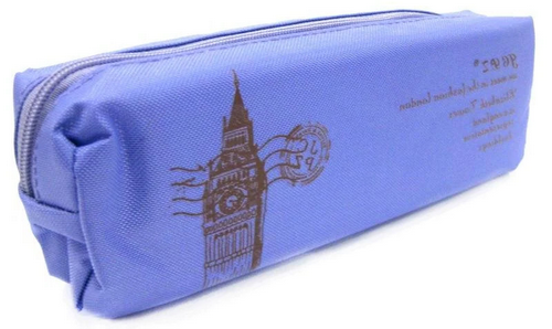 Пенал школьный СВВ косметичка на молнии с принтом, микс J-2001