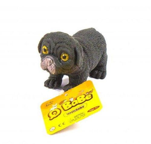 Игрушка Силиконовая тянучка собака Мопс черный 8,5 см 05419 Игрушка Силиконовая тянучка собака Мопс черный 8,5 см 05419