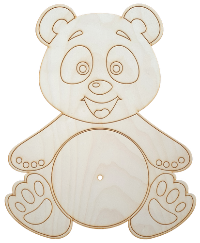 Основа для часов из фанеры 4 мм № 24 Панда 37 х 45 см AS-4573, В-0416