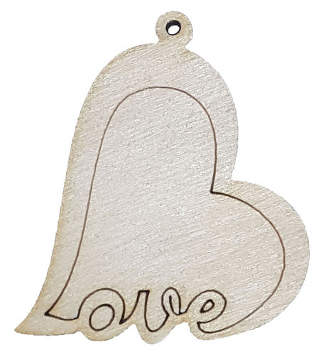 Фигурка фанерная - Сердце Love, кулон 4,5 х 4,5 см AS-4713, В-0269 Фигурка фанерная - Сердце Love, кулон 4,5 х 4,5 см AS-4713, В-0269