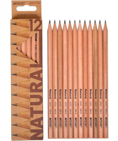 Карандаш графитный Marсо 12 шт НВ шестигранный Natural - Cedarlite 6000-12СВ HB Карандаш графитный Marсо 12 шт НВ шестигранный Natural - Cedarlite 6000-12СВ HB