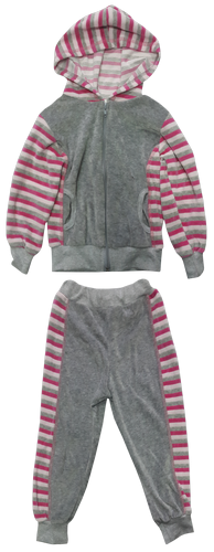 Костюм спортивный для девочки, велюровый, на змейке, р.56 (28) 12656