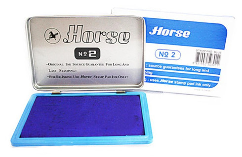 Штемпельная подушка Horse № 2 синяя