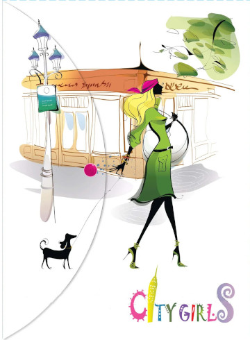 Папка на кнопке А4 LEO City Girls  490723