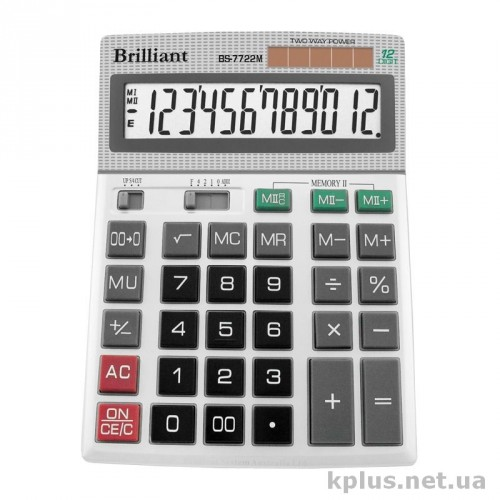 Калькулятор Brilliant BS-7722М наст. 12разр. 2пит.