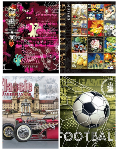 Блокнот МД 200 х 200 #  60 л мягкая обложка, микс Бл-200*200-60-Тк-Кл-150*