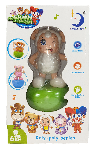 Игрушка Неваляшка Овечка музыкальная 17см в коробке 2215А фото 2 Игрушка Неваляшка Овечка музыкальная 17см в коробке 2215А фото 2