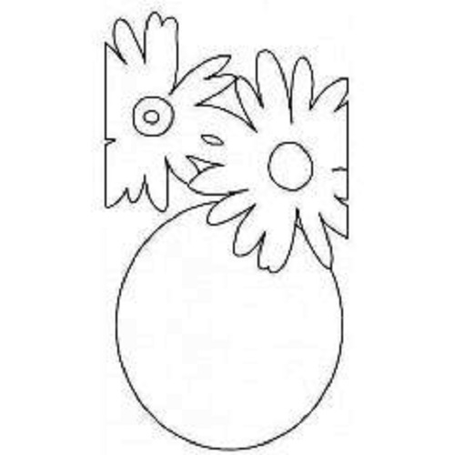 Холст с контуром Ваза с цветами на подрамнике 20 х 40 см  950406