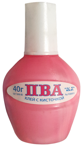 Клей ПВА 40 мл, с кисточкой 14889 фото 2