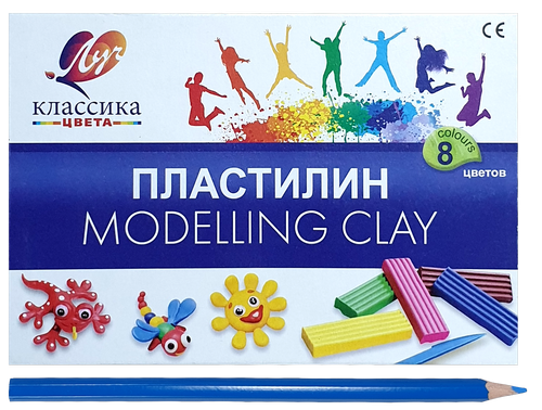 Пластилин Луч "Классика"  8 цветов 160 гр 12С 867-08