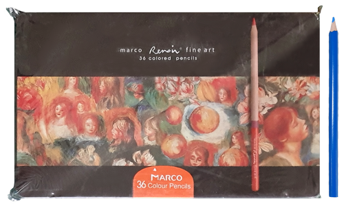 Карандаши цветные Marco Renoir 36 цвета Кедр в металлическом пенале FineArt-36TN 