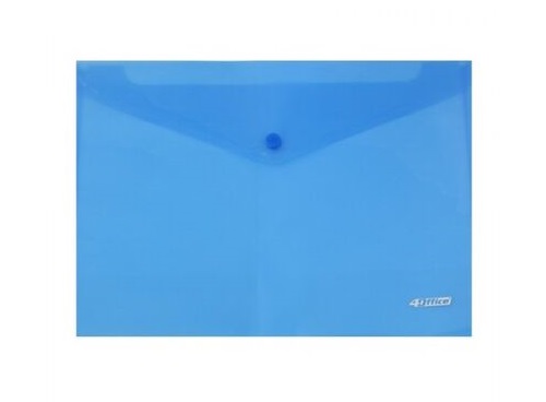 Папка на кнопке А4 4Office прозрачная цвета микс  4-208